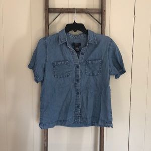 VINTAGE LIZ CLAIBORNE DENIM BUTTON DOWN SIZE M
